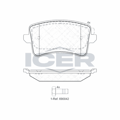 Fren Disk Balata Arka Audi A4 Allroad Quattro (8KH)(04.2009->)  MAGNETI MARELLI 323700040900