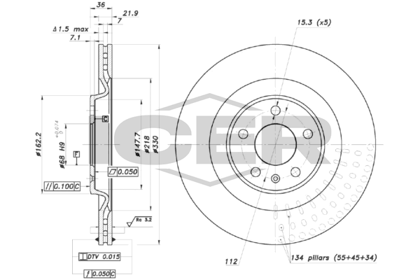 Fren Disk Ayna Arka Sağ ve Sol Audi S4 Sedan (8WC)(05.2019->)  MGA 50667