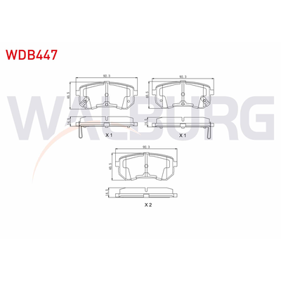 Fren Disk Balata Arka Hyundai i10 (PA)(09.2007->)  WALBURG WDB447