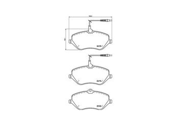 Fren Disk Balata Ön MAGNETI MARELLI 363700461119  1611334980 1611458980 1617270180 425480 4254A3 E172237 E172596