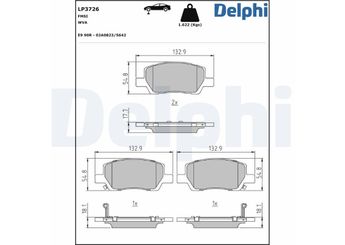 Fren Disk Balata Arka DELPHI LP3726  58101K7A70
