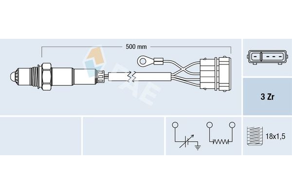 Oksijen (Lambda) Sensörü  Volkswagen Polo II 2F (801/803)(10.1990->1994)  NGK 95961