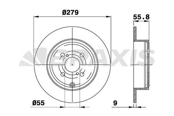 Fren Disk Ayna Arka Sağ ve Sol BRAXIS AE0364