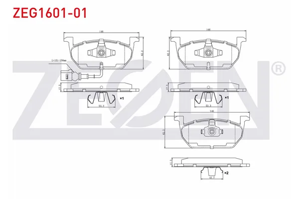 Fren Disk Balata Ön Volkswagen Taigo (CS1)(08.2021->)  ZEGEN ZEG1601-01