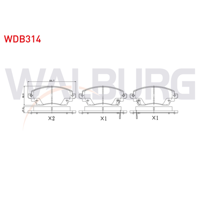 Fren Disk Balata Ön WALBURG WDB314