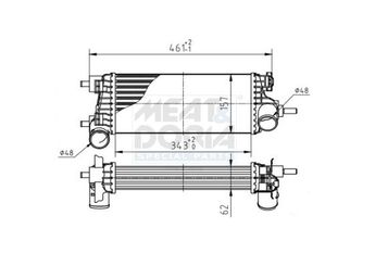 Turbo Radyatörü  APD 45520084  CV619L440VD 2026747 1764929 CV619L440VC