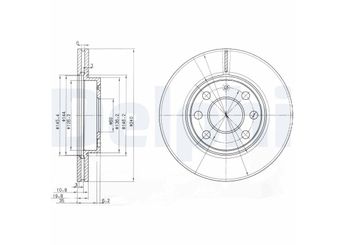 Fren Disk Ayna Ön Sağ ve Sol DELPHI BG3568  569021 9195985 95526649