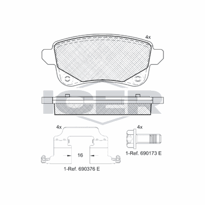 Fren Disk Balata Arka RENAULT ORJINAL 440834627R