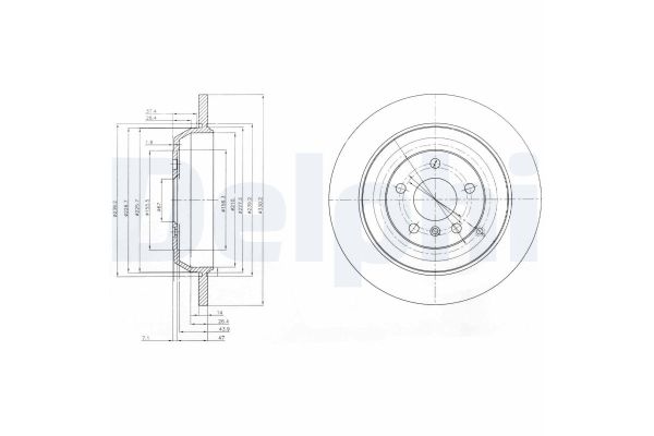 Fren Disk Ayna Arka Sağ ve Sol Mercedes ML -Serisi (BM 164)(03.2005->)  DELPHI BG4031