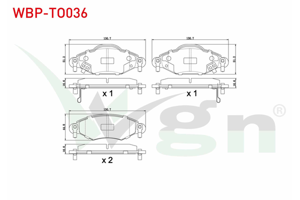 Fren Disk Balata Ön WGN WBP-TO036