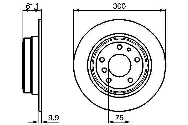 Fren Disk Ayna Arka Sağ ve Sol BMW 5 Serisi Touring (E34)(1991->)  BOSCH 0 986 478 321