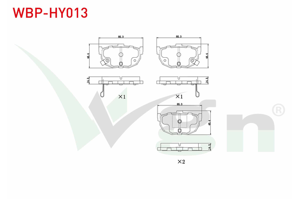 Fren Disk Balata Arka Hyundai Lantra S.Wagon (RD)(1999->)  WGN WBP-HY013