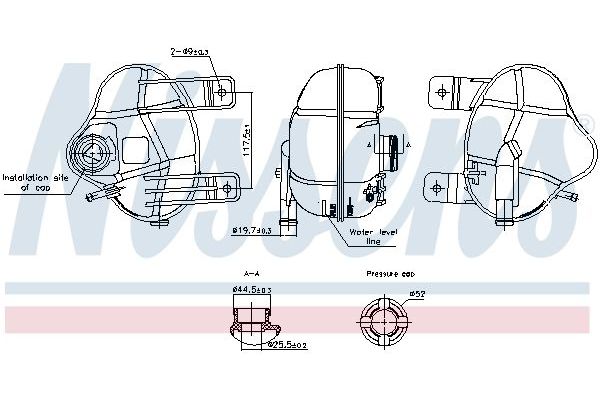 Radyatör Yedek Su Deposu  Abarth Punto Evo (199)(2010->)  NISSENS 996250