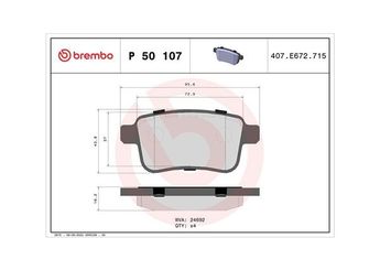 Fren Disk Balata Arka MAGNETI MARELLI 363700450107  4154210400 4154210410 A4154210400 A4154210410 4406000Q3B 4406000Q3E 8660000763