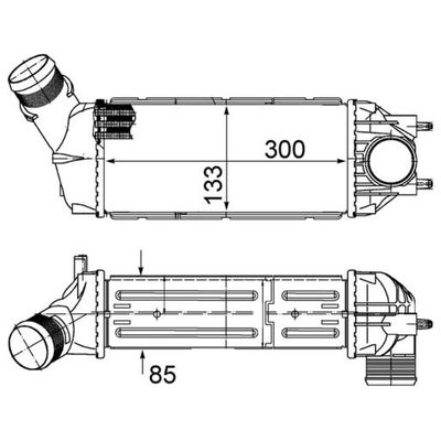 Turbo Radyatörü  Citroen C4 5 Kapı (06.2004->)  MAHLE CI 492 000S