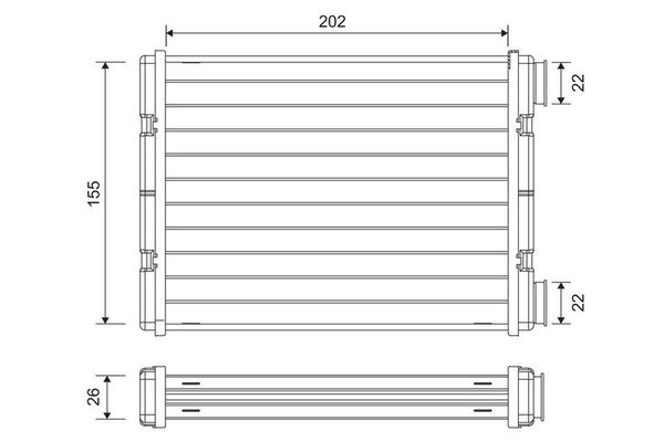 Kalorifer Radyatörü  Nissan Pulsar (C13M)(2014->)  VALEO 811636
