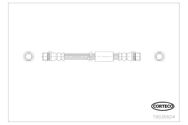 Fren Hortumu Arka Sağ veya Sol Citroen Jumpy (01.2007->)  CAVO C900 595A