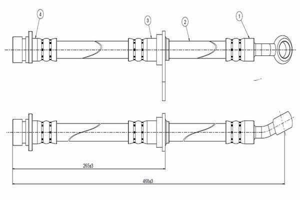 Fren Hortumu Arka Sağ veya Sol Honda CRX (EG/EH)(04.1992->)  CAVO C800 346A