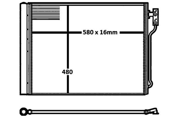 Klima Radyatörü  BMW 5 Serisi Sedan (F10)(08.2010->)  MAHLE AC 655 000S