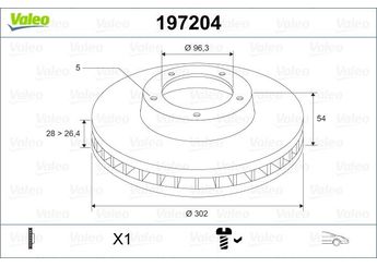 Fren Disk Ayna Ön Sağ ve Sol VALEO 197204  517123E500 51712-3E500