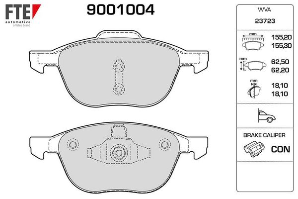 Fren Disk Balata Ön Ford Kuga (CBV)(2008->)  FTE 9001004