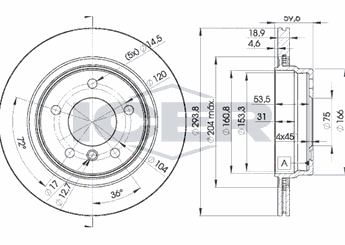Fren Disk Ayna Arka Sağ ve Sol MAGNETI MARELLI 360704037000  34211165563