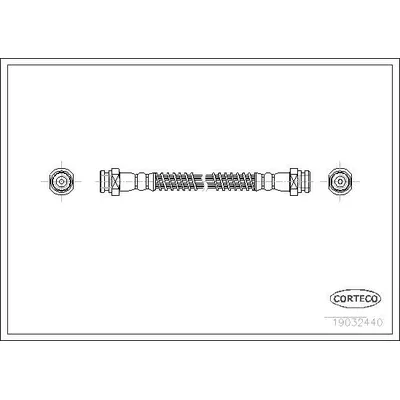Fren Hortumu Arka Sağ veya Sol Mitsubishi Carisma 4 Kapı (DA0)(1996->)  CORTECO 19032440