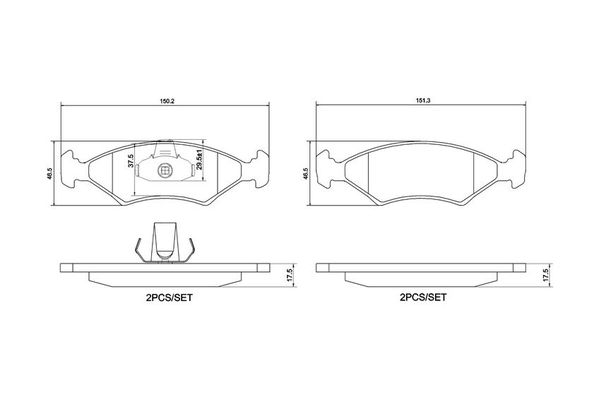Fren Disk Balata Ön Ford Fiesta 3 Kapı/Express (1976->)  BREMBO P 24 043