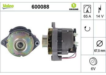 Alternatör  VALEO 600088  807653
