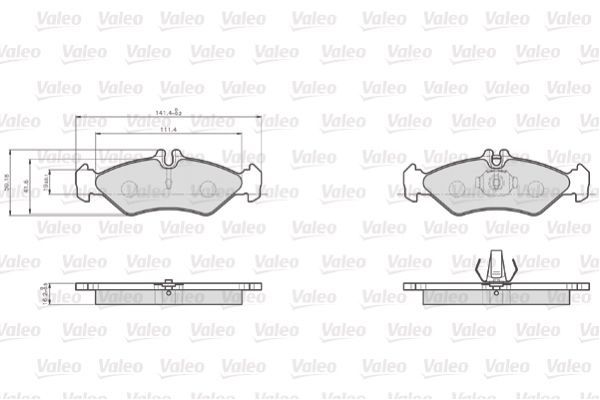 Fren Disk Balata Arka Mercedes Sprinter Kamyonet (901-904)(1994->)  VALEO 872621