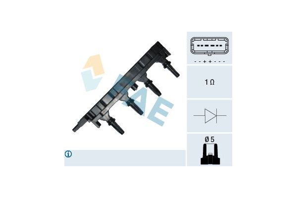Ateşleme Bobini  Peugeot 206 (08.1998->)  PSA ORJINAL 5970A5