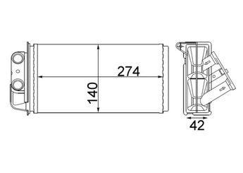 Kalorifer Radyatörü  MAHLE AH 215 000S  46723061