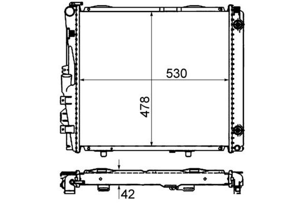 Su Radyatörü  Volkswagen Fox (5Z1)(04.2005->2011)  MAHLE CR 290 000S