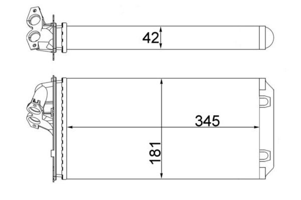 Kalorifer Radyatörü  Mercedes V -Sınıfı (638)  MAHLE AH 64 000S