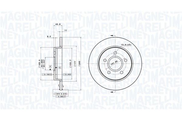 Fren Disk Ayna Arka Sağ ve Sol MAGNETI MARELLI 360406060201
