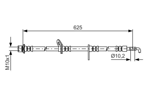 Fren Hortumu Ön Sağ Toyota iQ (NUJ1/NGJ1/KGJ1)(11.2008->)  BOSCH 1 987 481 596