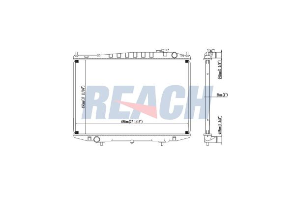 Su Radyatörü  Nissan Pickup (D22)(02.1998->)  ORİS BNI047026