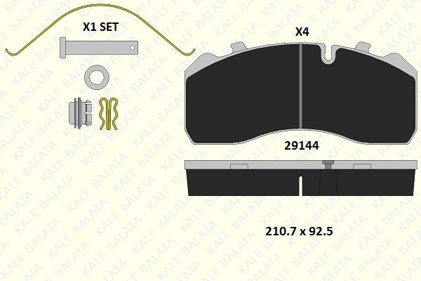 Fren Disk Balata Ön KALE BALATA 29145 300 14