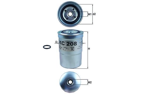 Yakıt Filtresi  Mitsubishi Pajero (V60/V70)(2000->)  MAHLE KC 208