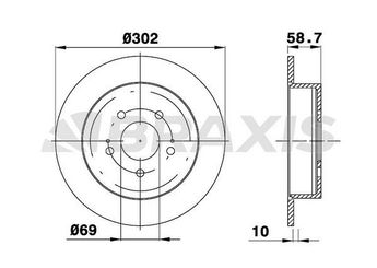 Fren Disk Ayna Arka Sağ ve Sol BRAXIS AE0629  MR955407