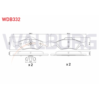 Fren Disk Balata Ön Ford Escort 3/4/5 Kapı/S.Wagon (1991->)  WALBURG WDB332