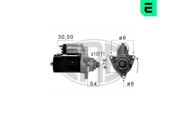 Marş Dinamosu  Volkswagen T4 Transporter Kamyonet Çift Kabin Syncro (08.1992->2003)  ERA 220054A