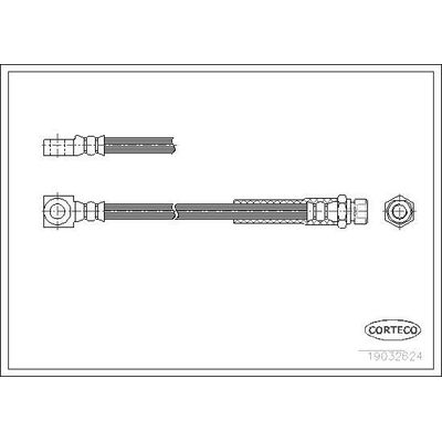 Fren Hortumu Ön Sağ veya Sol Opel Manta B (1985->)  CORTECO 19032624
