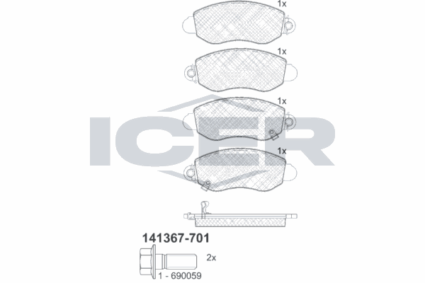 Fren Disk Balata Ön Ford Transit P.Van Uzun Şasi (FY)(2000->)  AYD 60127B