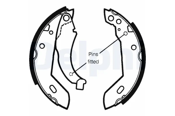 Fren Pabuçlu Balata Arka Renault R 5 (B/C40)(1985->)  DELPHI LS1250