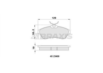 Fren Disk Balata Ön BRAXIS AA0054  425237 4252-37 425372 4253-72 E172282