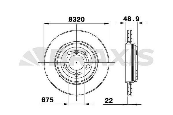 Fren Disk Ayna Arka Sağ ve Sol BMW 3 Serisi Cabrio (E46)(2000->)  BRAXIS AE0338