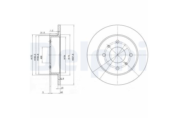 Fren Disk Ayna Arka Sağ ve Sol Nissan Primera 4 Kapı/ Traveller [SW] (P10/W10)(1989->)  DELPHI BG2633