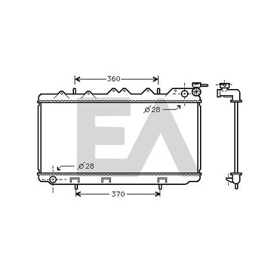 Su Radyatörü  Nissan Sunny Traveller [SW] (Y10)(11.1990->)  ORİS BNI009016