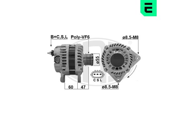 Alternatör  Nissan Note (E12)(2013->)  ERA 209650A